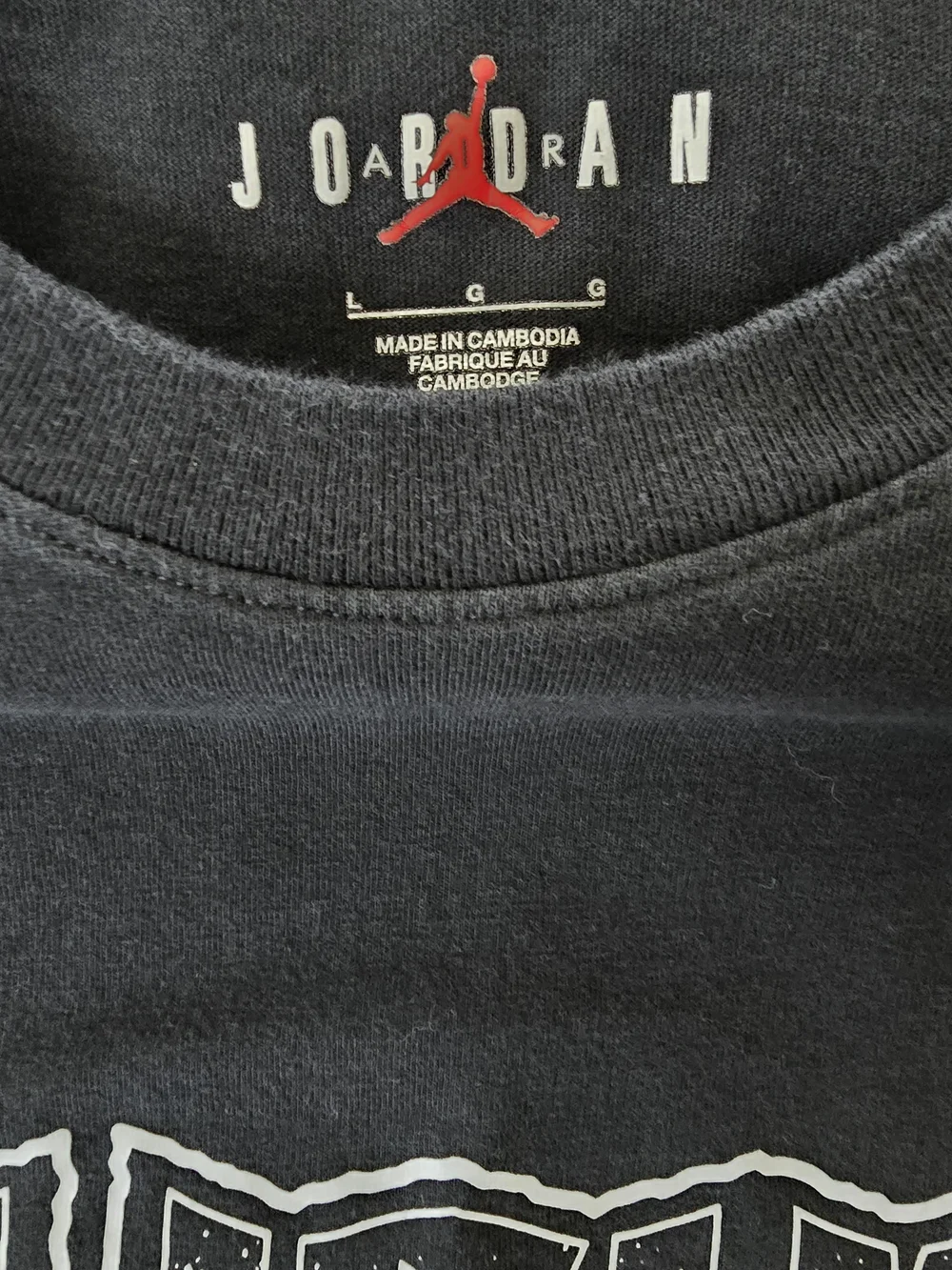 Nike Jordan Mens Take Flight T-Shirt Jumpman 100% Cotton Black Sail Size Large